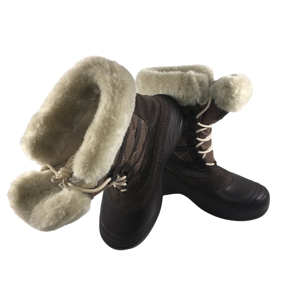 COLUMBIA SIERRA SUMMETTE FAUX FUR BROWN SNOW BOOTS BL1519-205 WOMENS 6